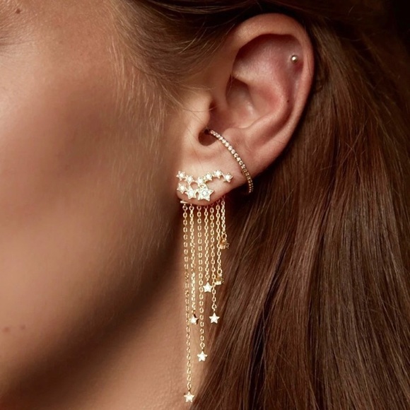 “Shooting Stars” Space Galactic Dangle Earring - Picture 9 of 9